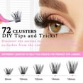 thumbnail image 3 of DIY Lash Extension Kit, Lash Cluster 72 Pcs with 72h Strong Hold Lash Bond and Seal + Cluster Eyelashes Applicator Tool Eyelash Extensions Kit for Self Applicator at Home, 3 of 10