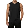 thumbnail image 4 of Men's Summer Tank Tops Workout Gym Sleeveless Shirts Moisture Wicking Breathable Casual Muscle Shirt Big and Tall Size M-5XL Black, 4 of 9