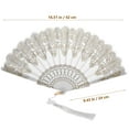 thumbnail image 3 of 2 elegantes abanicos de mano plegables bordados con delicado patrón., 3 of 6