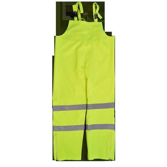 Petra Roc ANSI/ISEA Class E Water and Wind Proof Bib Pants, Color: Lime, Size: Small