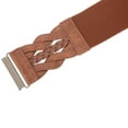 thumbnail image 3 of ERTUTUYI Women's Elastic Vintage Belt Stretchy Retro Wide Waist Belt pu Brown, 3 of 5