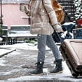 thumbnail image 6 of Women's Vintage PU Leather Snow Boots, Waterproof Warm Lining Mid-Calf Boots for Winter, Comfortable Retro Style Boots for Women, 6 of 7