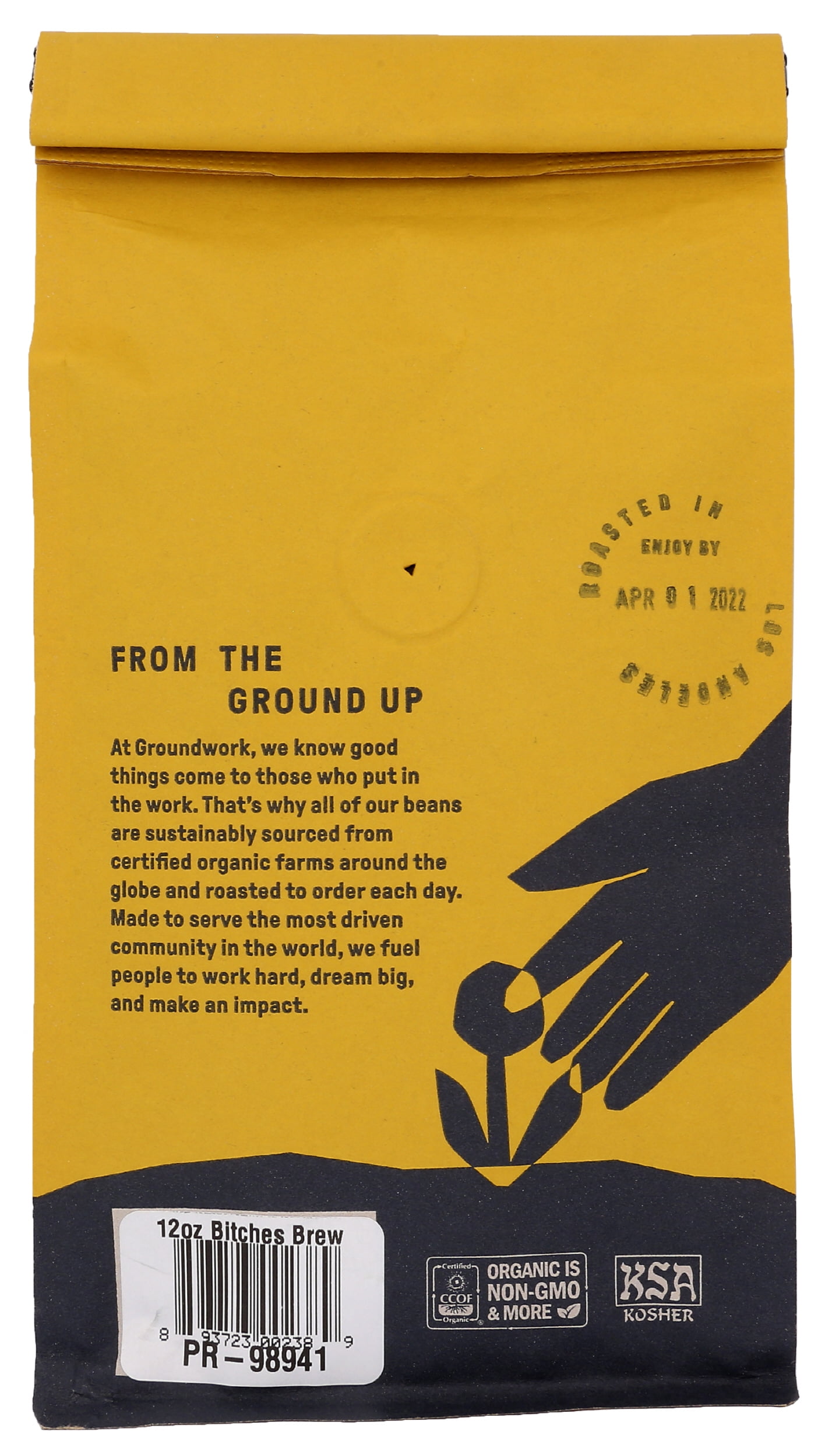 Groundwork® Organic Whole Bean Coffee 12 Ounce Pack Of 6