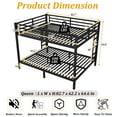 thumbnail image 5 of Firscook Queen Over Queen Bunk Bed, Metal Frame with Dual Ladders & Safety Guardrails, Easy Assembly, 5 of 8