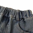 thumbnail image 5 of JUMESG Teen Girl Jeans Kids Girls Elastic Waist Cool Ripped Jeans Washed Denim Wide Leg Ripped Denim Jean Blue,8-9 Years, 5 of 9