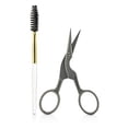 thumbnail image 3 of Tijeras y brochas para moldear cejas Tweezerman de acero inoxidable, 3 of 4
