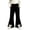 Pants # Black, variant on Girls Flare Pants Bell Bottom Trousers with Cute Bowknot Detail Elastic Waist Ribbed Texture Vintage Boho Chic Outfits School Dance Playwear Leggings Size 1-10 Years