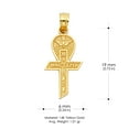 thumbnail image 2 of Ioka-14K Yellow Gold Religious Baptism Cross Charm Pendant For Necklace or Chain, 2 of 4