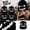 I, variant on Hsovts Halloween Pumpkin Ghost Knit Beanie Funny Facial Pattern Warm Knitted Headwear Cosplay Party Hat for Men Women Black