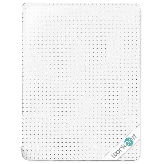 WorkOnIt 36" x 48" Office Chair Mat for Low Pile Carpet, Clear Heavy Duty Non-Slip Thick Desk Chair Floor Protector for Home and Office