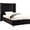 Black, variant on Meridian Furniture Aiden Solid Wood Tufted Velvet Wing Back Twin Bed in Black