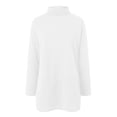 thumbnail image 4 of GEWSEY Womens Long Sleeve Tops Turtleneck Sweatshirt Fall Fashion 2025 Air Essentials Tunic Tops (White, S), 4 of 5