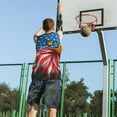 thumbnail image 5 of Honeii Eagle Head With American Flag print basktball shirt for men and women, Unisex basketball jersey for Theme party-X-Large, 5 of 6