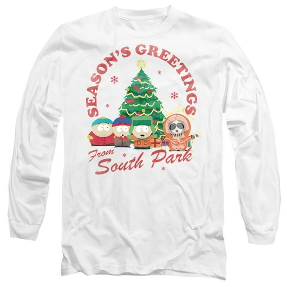 South Park Group Christmas Unisex Adult Long-Sleeve T Shirt, White, Small