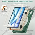 thumbnail image 7 of XYX Case for iPad Air 13 (2025)/iPad Air 13 (2024)/iPad Pro 12.9 inch (2022/2021/2020/2018) with 360 Degree Rotating, Hand Strap, Shoulder Strap, Emerald Green, 7 of 7