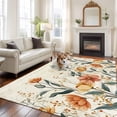 thumbnail image 2 of 8'x10' Area Rugs, Vintage Spring Indoor Outdoor Area Rug for Living Room Bedroom, Pastoral Summer Botanical Floral Washable Bathroom Rugs Kitchen Floor Carpet Mats Home Decor Aesthetic, 2 of 8
