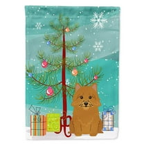 Carolines Treasures BB4145GF Merry Christmas Tree Norwich Terrier Garden Size Flag