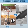 thumbnail image 5 of Portable Basketball Hoop Outdoor, SEGMART 4.9Ft-10Ft Height Adjustable Swimming Pool Basketball Hoop Goal System with PE Backboard for Kids Youth Adults Play in Backyard/Courts/Indoor, 5 of 10