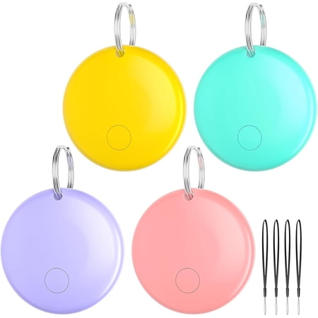 Air Tags 4 Pack for Find My, 2026 Upgraded with IP68 Item Finder with Left-Behind Alert, 4 Colors for , Luggage, Backpack, Wallet. iOS Only.