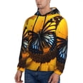 thumbnail image 3 of Lsque Butterfly On Sunflower Pattern Casual Men's Hoodie,Hooded Sweatshirt with Kangaroo Pocket,Pullover Hoodie-3X-Large, 3 of 7