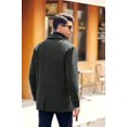 thumbnail image 5 of Sherrylily Men Pea Coat Double Breasted Winter Fashion Trench Coats, 5 of 6