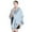 Light Blue, variant on Ladies Autumn Winter Imitation Collar Hooded Womens Wraps Cape Woolen Coat Large Size Cardigan Red