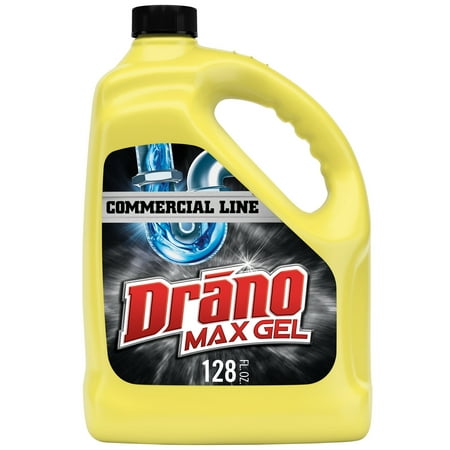 Drano Max Gel Clog Remover, Commercial Line, 128 fl (Best Chemical For Clogged Toilet)