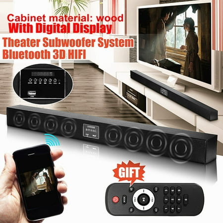 ELEGIANT New 2019 Upgraded Mini Bluetoot h Sound Bar, Wired and Wireless Home Theater Audio for Cell Phone//Projector and Support TV with USB AUX/RCA Output (Remote Control (Best Home Theater In A Box 2019)
