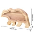 thumbnail image 3 of Handmade Wooden Money Box for Kids, Solid Wood Deposit Bank with Glass Window, Children's Saving Bank Bedroom Decor Gift(B), 3 of 7