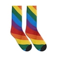 thumbnail image 4 of Athletic Socks Rainbow Pride Flag Sport Running Calf Socks Crew Socks for Men Women, 4 of 7