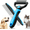 Blue, variant on FAISID Pet Grooming Combo - Blue Deshedding Brush Undercoat Rake with Metal Comb for Detangling and Dematting Long, Matted Fur on Cats and Dogs