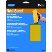 Norton 68102 Wallsand Corner Sandpaper, 8 Inch By 7 Inch P150 Grit, Fine, Aluminum Oxide Abrasive