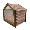 thumbnail image 2 of Nordic Pet House, Wildlife in the North Theme Cartoon Style Bears on Ice Pattern Colorful Art Design, Outdoor & Indoor Portable Dog Kennel with Pillow and Cover, 5 Sizes, Multicolor, by Ambesonne, 2 of 5