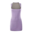 thumbnail image 5 of Robe Corsage à Encolure Carrée pour Femme - Robe Mini Évasée Extensible Sans Manches Type Camisole pour Fête et Boîte de Nuit, 5 of 5