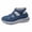 Blue, variant on Women Round Toe Mesh Hollow Out Platform Wedge Sandals Soft Padded Footbed Summer Daily Shoes
