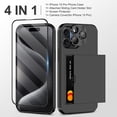 thumbnail image 2 of for iPhone 15 Pro Case with Screen Protector & Camera Cover 4-in-1 Full Body Hybrid iPhone 15 Pro Case Wallet Card Holder Shockproof Protective Phone Case for iPhone 15 Pro for Women Men, 2 of 14