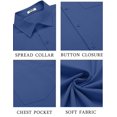 thumbnail image 5 of COOFANDY Men's Short Sleeve Shirt Casual Button Down Shirts Untucked Dress Shirts, 5 of 6