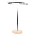 thumbnail image 4 of KLKCMS Jewelry Display Stand Organizer Iron Standing 18 Hooks Jewelry Display Rack Black, 4 of 9