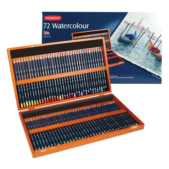 Derwent Watercolor Pencil 72-Pencil Wood Box Set