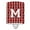Cardinal & White, variant on Letter M Football Cardinal & Gold Ceramic Night Light