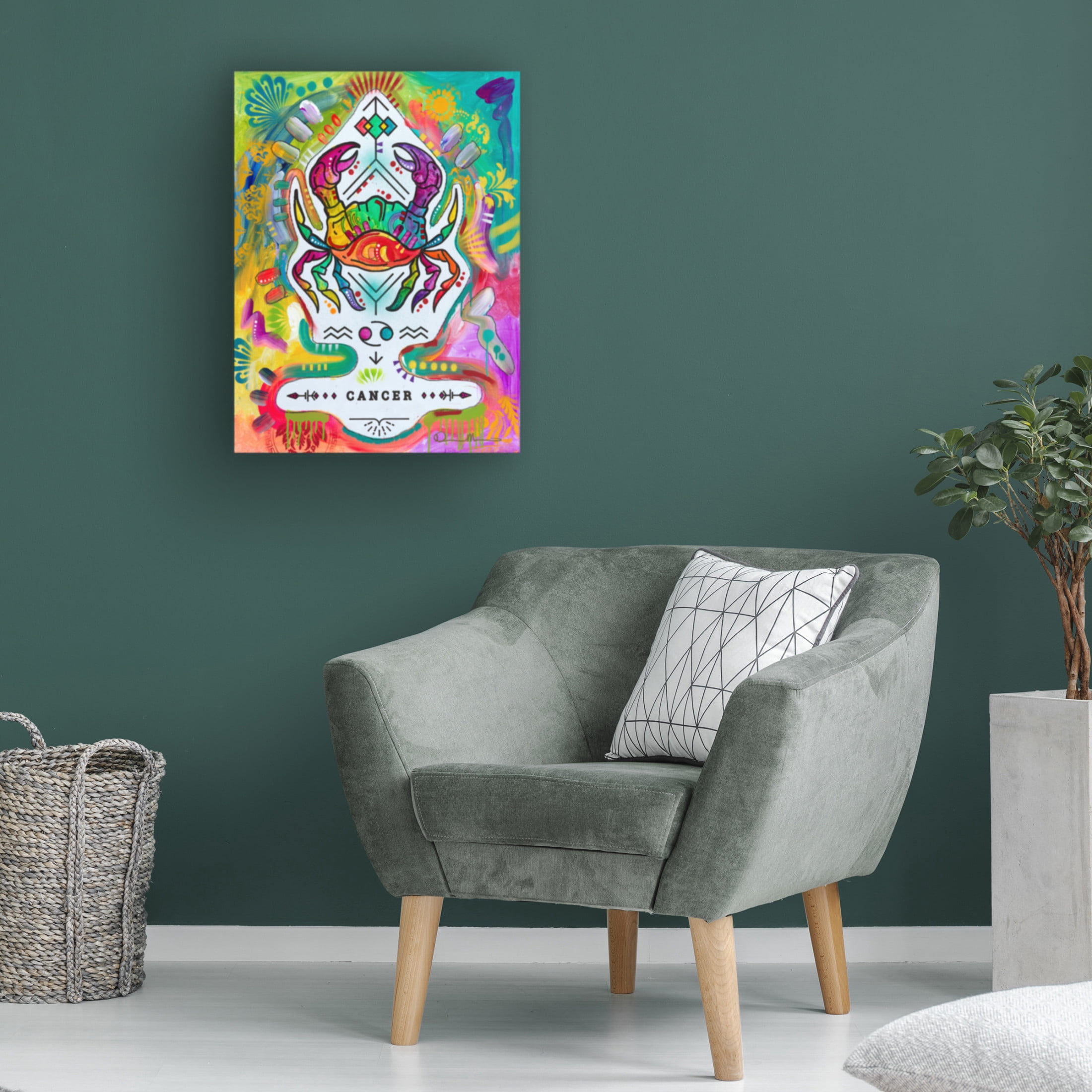 Canvas Wall Art - Dean Russo 'Cancer' Wall Art for Living Room, Bedroom, or Office Décor by Trademark Fine Art - 14 x 19 Inches
