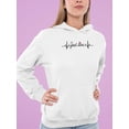 thumbnail image 2 of Just Live Ecg W Quote Hoodie Women -Image by Shutterstock, Female XX-Large, 2 of 4