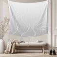 thumbnail image 5 of Grey Geometric Tapestry for Bedroom Wall Hanging Tapestry, Modern White Stripe Abstract Distortion Art Ceiling Backdrop Tapestries Poster Blanket Wall Decor for Teens Room Living Room Dorm 39" x 59", 5 of 8