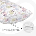 thumbnail image 4 of Haiem Pillowcase for Hair and Skin Queen - Hand Drawn Rabbit Printed Soft Pillowcase with Envelope Closure-14"x20", 4 of 8