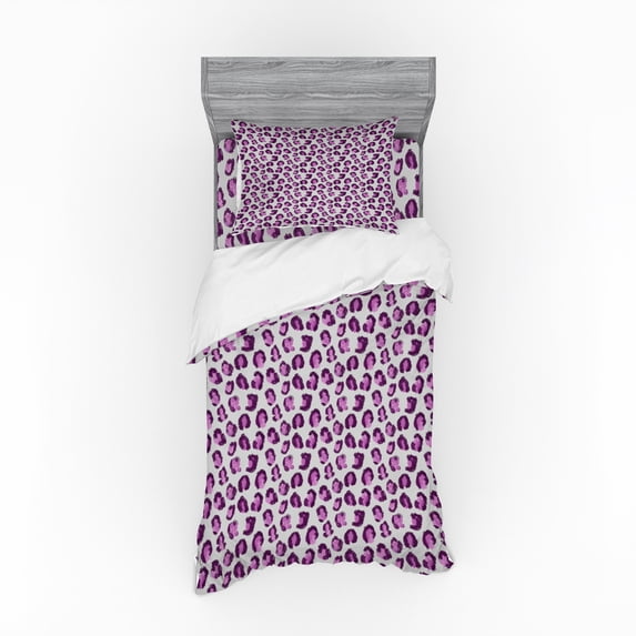 Abstract Duvet Cover Set, Hand Drawn Brush Stroke Pattern Paint Smear Motifs on Greyscale Backdrop, Bedding Set with Shams and Fitted Sheet, 3 Sizes, by Ambesonne