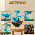 thumbnail image 3 of Tabletop Fountain Meditation Water Fountain Flower Mini Waterfall Fountain Decorations Sound Relaxation Lotus Ornament, 3 of 7