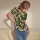 thumbnail image 3 of Fotbe Camouflag Body de Mujer con Cuello Redondo y Mangas Cortas, Sin Mangas Ajustado, Suave, Cómodo y Básico-XX-Large, 3 of 7
