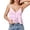 a-Pink154, variant on Womens Solid Color Lace Trim Tiered Ruffle Cami Top V Neck Tie Front Spaghetti Strap Flowy Casual Blouse For Summer Casual Top