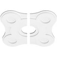 thumbnail image 2 of 18"OD x 4"ID x 6 1/4"C x 1"P Luna Architectural Grade PVC Contemporary Ceiling Medallion, Two Piece, 2 of 11