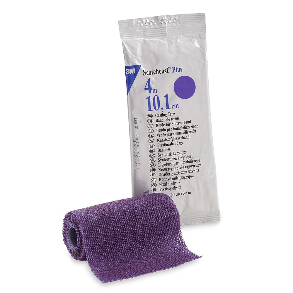 Scotchcast Plus Cast Tape, 4 Inch X 12 Foot Fiberglass Purple, 3M Ortho